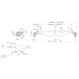 Náprava KNOTT VGB 13 (1350 kg) b 1400 mm, c 1850 mm, 200x50, 112x5
