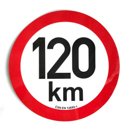 Omezení rychlosti 120 km retroreflexní pr. 200 mm