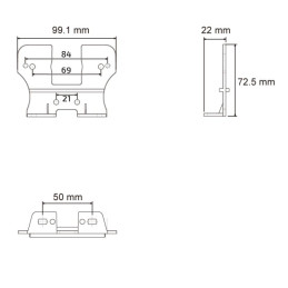Držák svítilny obrysové Lucidity 26258 pružný