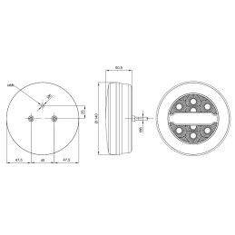 Svítilna Fristom FT-113 sdružená LED 12-36V, L/P-BL/BR/KO