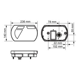 Svítilna Lucidity 26060 sdružená LED 12V, P-BL/BR/KO/CO/ML/RZ/baj6, integrovaný kontrolbox