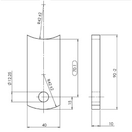 Držák tlumiče nápravy AL-KO B-1800 navařovací