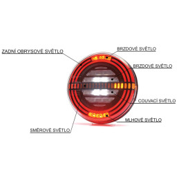 Svítilna WAS W193 DD P sdružená LED 12-24 V, P-BL/BR/KO/CO/ML, dynamický blinkr
