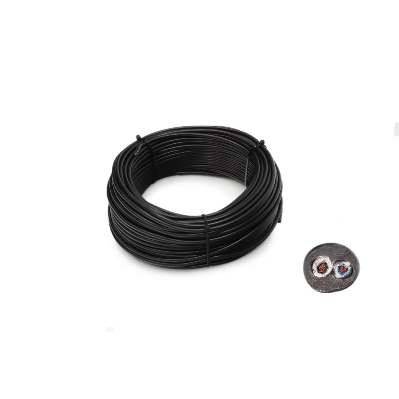 Kabel 2x0,75, bílá/černá, balení 50 m