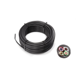 Kabel 4x0,75, hnědá/ bílá/ červená/ zelená, balení 200 m