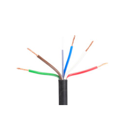 Kabel 5x0,75, hnědá/ bílá/ červená/ zelená/ modrá, balení 200 m
