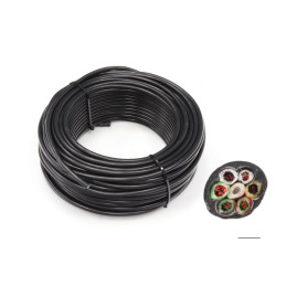 Kabel 6x0,75, černá/ hnědá/ bílá/ červ./ zel./ žlutá, balení 50 m