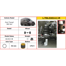 Ford Transit 250/460 (2014-) 4WD, jednomontáž - vzduchové pérování DUNLOP