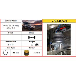 Toyota Hilux (2016-) 4x4 vzduchové pérování Dunlop