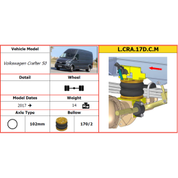 Volkswagen Crafter 50 DRW zadní pohon  (2017-) vzduchové pérování Dunlop