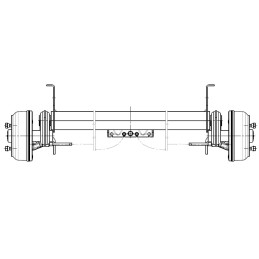 Náprava KNOTT GB 13 (1350 kg) b 1320 mm, c 1660 mm, 200x50, 112x5, patky 159, Sacher