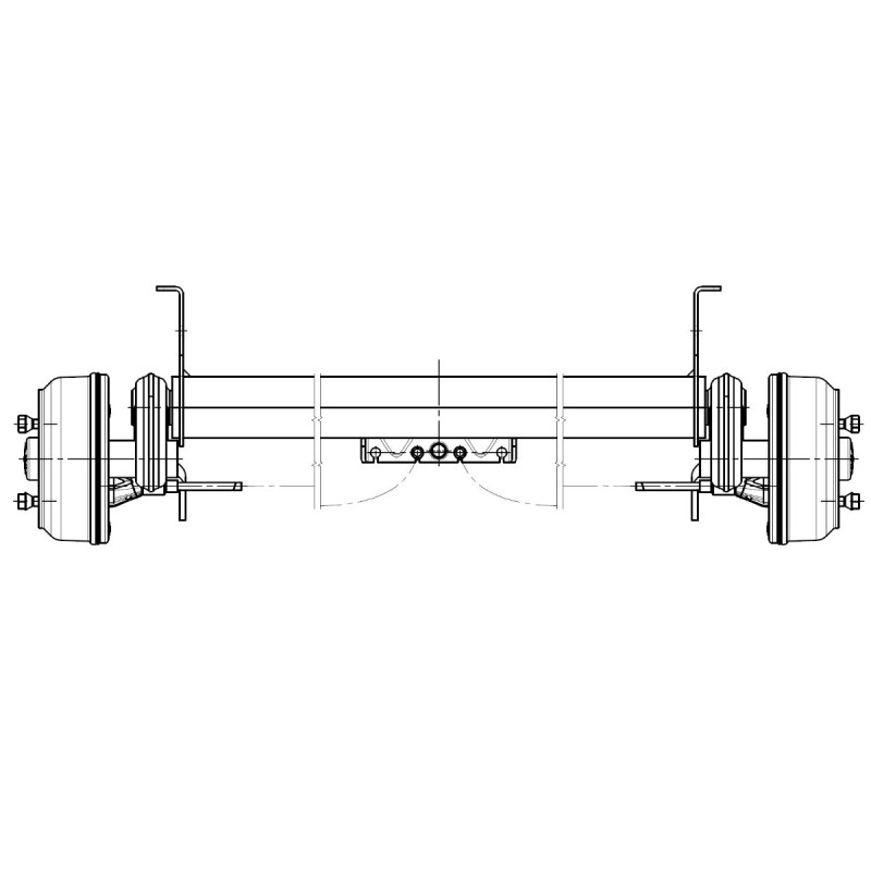 Náprava KNOTT GB 13 (1350 kg) b 1320 mm, c 1660 mm, 200x50, 112x5, patky 159, Sacher