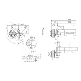 Náprava KNOTT GB 13 (1350 kg) b 1320 mm, c 1660 mm, 200x50, 112x5, patky 159, Sacher
