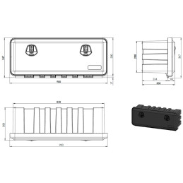 Daken JUST 900-R, box 900x367x300 mm