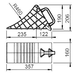 AL-KO UK 46 K klín zakládací s vystouplým madlem, plastový