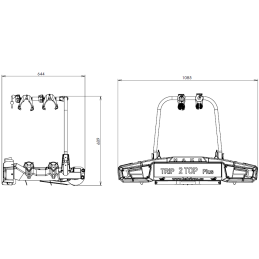 HAKR TRIP 2 TOP PLUS nosič kol na tažné zařízení