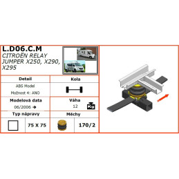 Fiat Ducato X250, X290, X295 (2006-) přídavné vzduchové měchy Dunlop