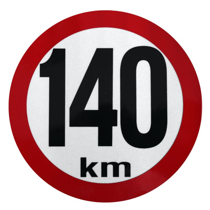 Omezení rychlosti 140 km retroreflexní pr. 150 mm (na přívěsy)