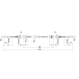 Lanovod brzdový pro KHV KNOTT 900/1270 závit M10-M10