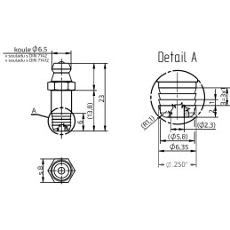 Maznice narážecí drážkovaná prodloužená do nájezdové brzdy KNOTT- NOVÉ PROVEDENÍ