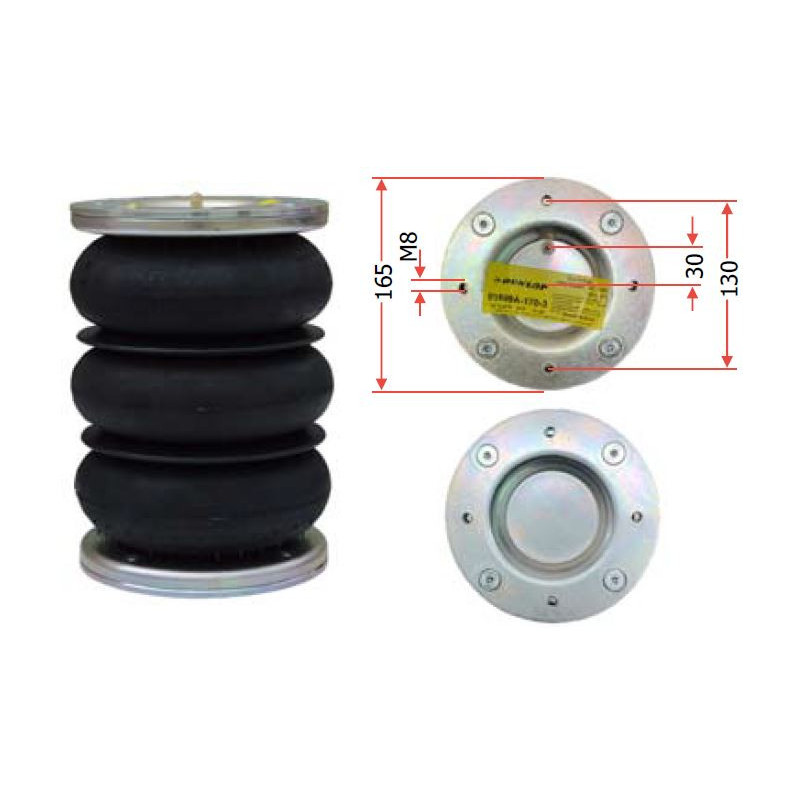 Vzduchový měch Dunlop 170/3 - Vzduchové pérování Dunlop