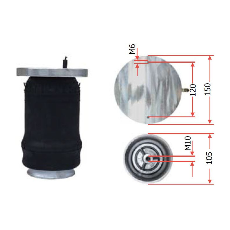 Vzduchový měch Dunlop AL-KO 07(B) a AL-KO 07(C) - Vzduchové pérování Dunlop