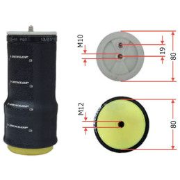 Vzduchový měch Dunlop AL-KO 94, AL-KO 02 a Al-KO 07, SZ55-20 - Vzduchové pérování Dunlop
