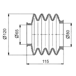 Manžeta gumová BPW pro ZAA 3,5-1 / ZAV 3,5-1