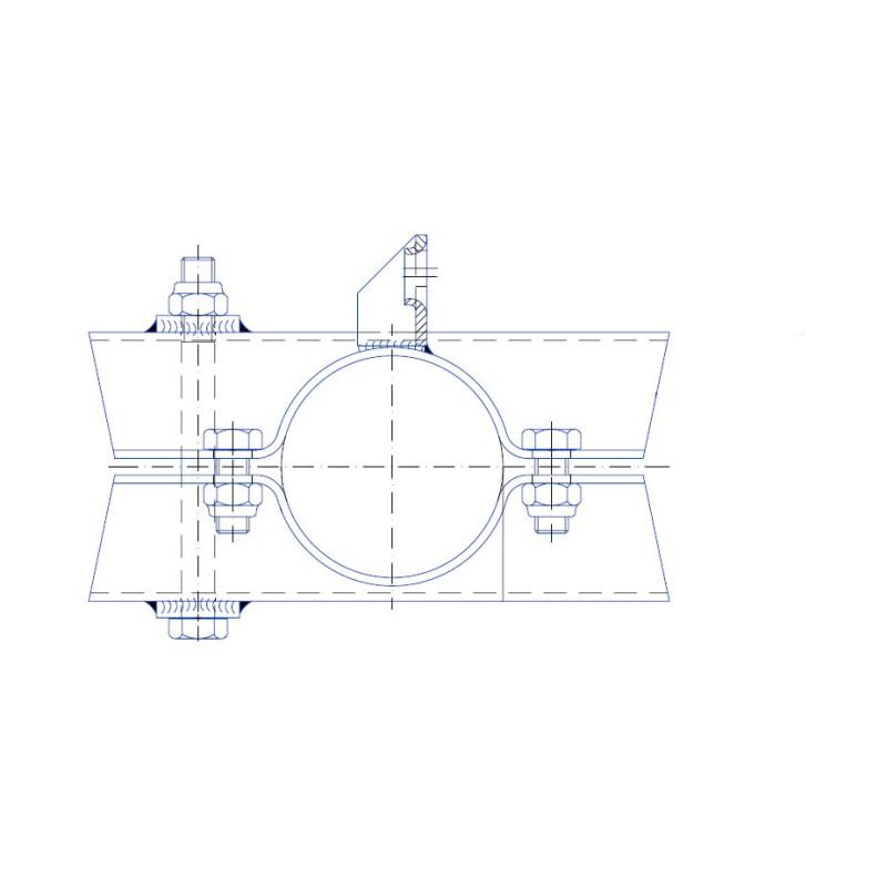 Spojnice oje a nápravy KNOTT pr. 81/90/90 mm 1Sh s držákem lanovodů