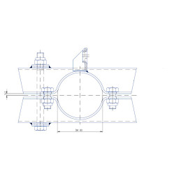 Spojnice oje a nápravy KNOTT pr. 81/90/90 mm 1Sh s držákem lanovodů