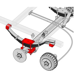 Montážní materiál AL-KO pro listové pružiny STARR (1800 kg) / 1 ks
