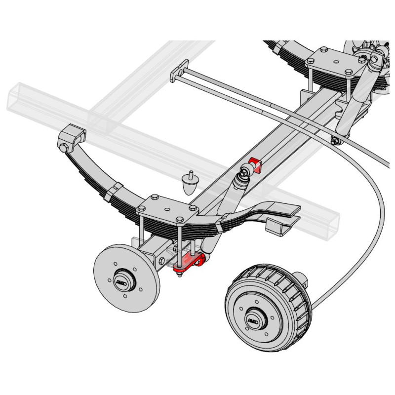Montážní materiál AL-KO pro tlumič k listovým pružinám STARR (1800 kg) / 1 ks