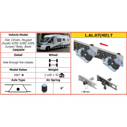 AL-KO 07 (2007-) zesílená dvojnáprava, skrz šasi - vzduchové pérování DUNLOP