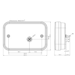 Svítilna Fristom FT-270 sdružená LED 12V, L-BL/BR/KO/ML/RZ, integrovaný kontrolbox, baj5