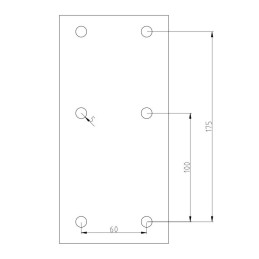 Držák rezervy pro kola s roztečí 112x5, montáž na čelo přívěsu
