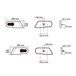 Svítilna Lucidity 26032 sdružená LED 12-24V, L-BL/BR/KO/ML/CO/RZ, baj7