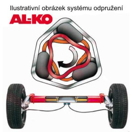 Náprava AL-KO UBR 1200-5 (1300 kg) a 800 mm, c 1250 mm, 100x4, patky 90