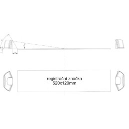 Osvětlení SPZ (registrační značky) LED Fristom FT-262, neon efekt