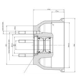 Buben brzdový KNOTT 200x50 FITZEL pro 10" kola (112x5) včetně ložiska