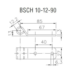Pant bočnic WW BSCH 10-12-90 mm - horní díl