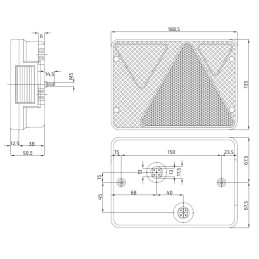 Svítilna AJ.BA RL80 sdružená,L-BL/BR/KO/ML/RZ, baj5A