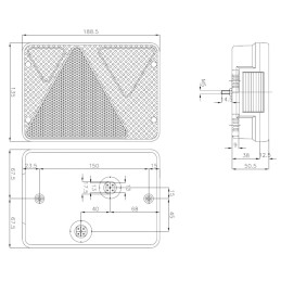 Svítilna AJ.BA RL80 sdružená,P-BL/BR/KO/RZ, baj5A