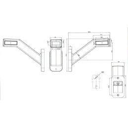 Svítilna doplňková obrysová LED WAS W168.4/1172, 12-24V, pravá, neon ef.