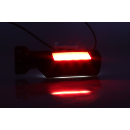 Svítilna doplňková obrysová LED WAS W140/1081L/II(12-24V) na držáku, Levá, neon efekt