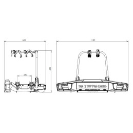 HAKR TRIP 2 TOP PLUS ELEKTRO nosič kol na tažné zařízení