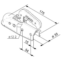Tažná spojka AL-KO AK 7-A, 750 kg, 35 mm, V12