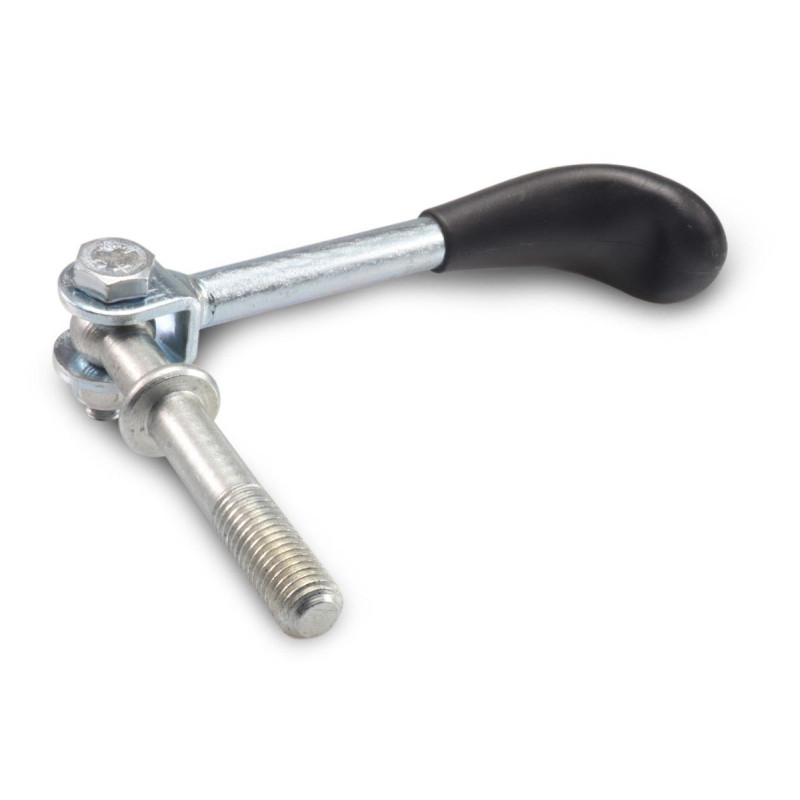 Klička držáku opěrného kolečka M12x60 mm (k držáku 48 mm) sklopná