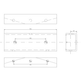 Konzola základny tažné spojky pro držák kolečka (VAPP UNI/PROFI)