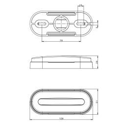 Svítilna přední obrysová LED Fristom FT-070, 12-36V, QS150