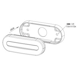 Svítilna přední obrysová LED Fristom FT-070, 12-36V, QS150